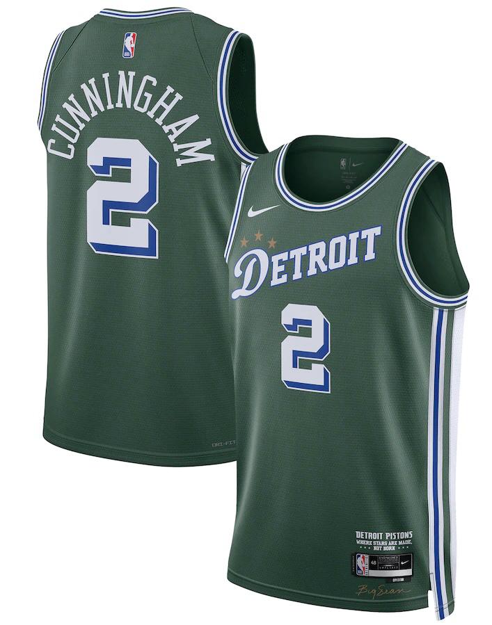 Detroit Pistons Cade Cunningham Green 2022/23 Jersey - City Edition