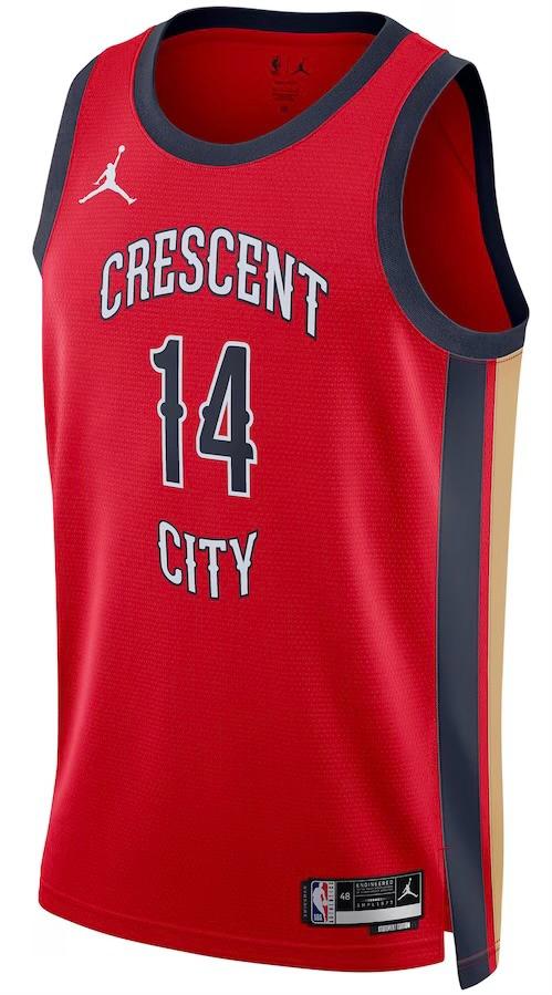 New Orleans Pelicans Brandon Ingram Jordan Red Jersey - Statement Edition