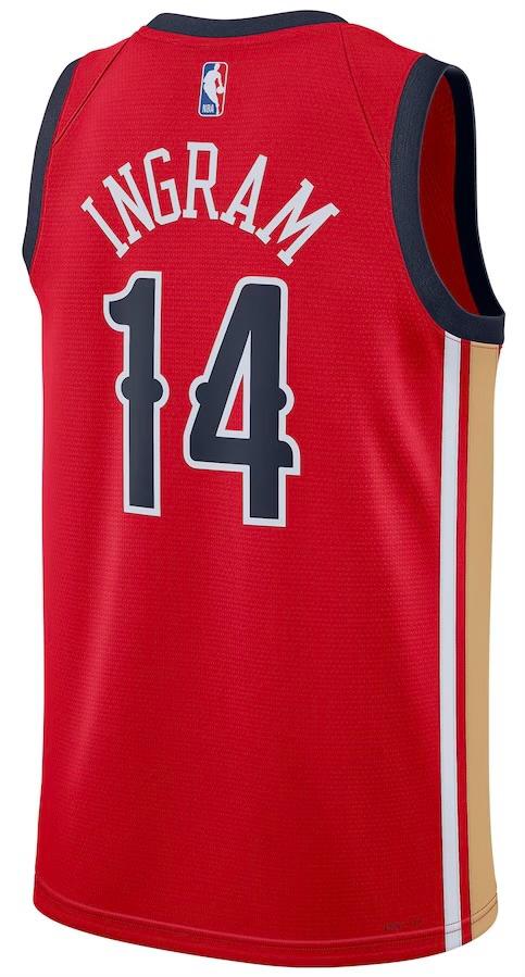 New Orleans Pelicans Brandon Ingram Jordan Red Jersey - Statement Edition