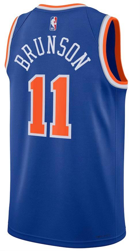 New York Knicks Jalen Brunson Blue Jersey - Icon Edition