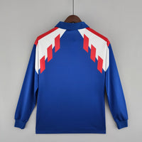 Camiseta Manga Larga Selección France 88/90 - Azul