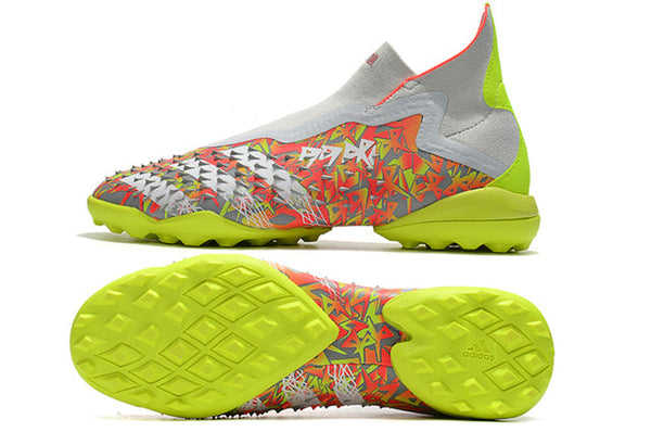Zapatillas Société Predator Freak + FG White/Orange/Green - Cano Alto