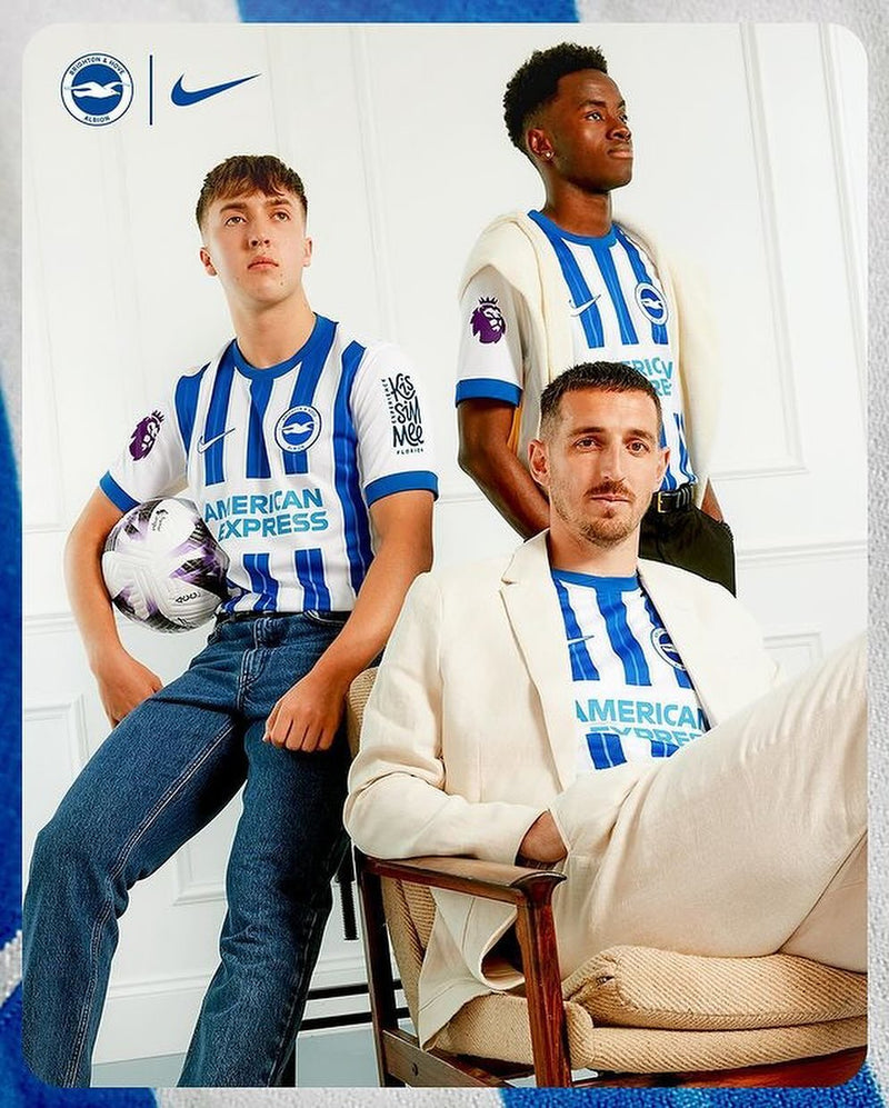 Camiseta Brighton Home 24/25 Nike - Azul y Blanca para hombre