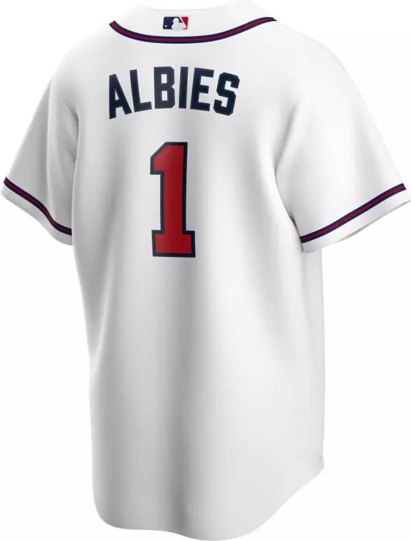 Atlanta Braves Ozzie Albies – White/Red Jersey