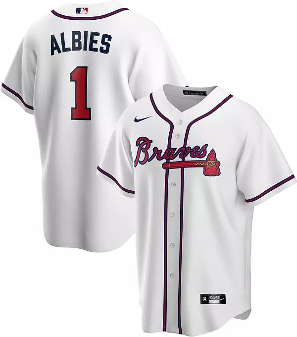 Atlanta Braves Ozzie Albies – White/Red Jersey