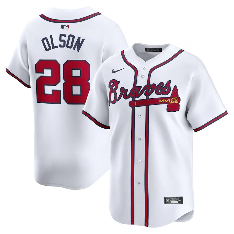 Atlanta Braves Matt Oslon – White/Red Jersey