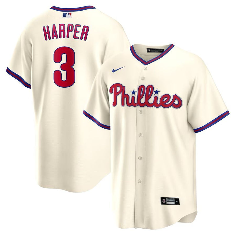 Philadelphia Phillies Bryce Harper – Cream Jersey