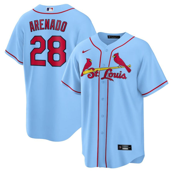 St Louis Cardinals Nolan Arenado – Light Blue Jersey