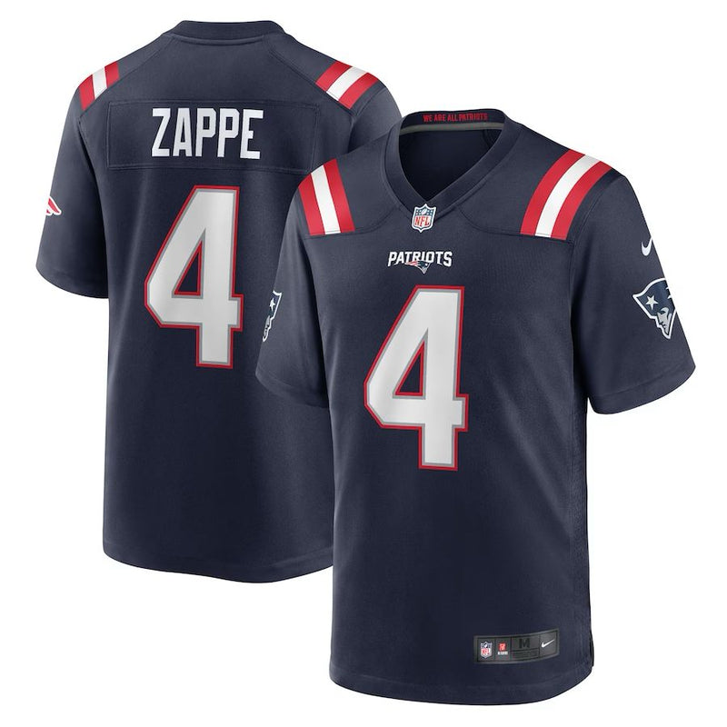 New England Patriots Bailey Zappe – Navy Jersey