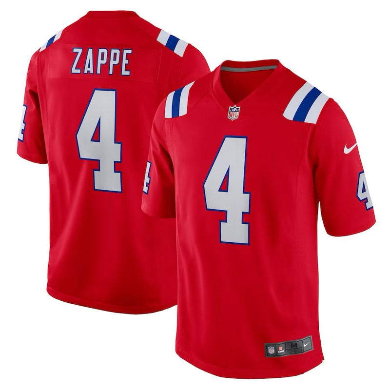 New England Patriots Bailey Zappe – Red Jersey