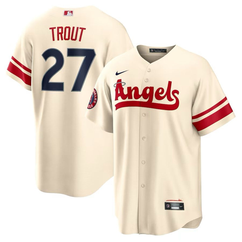 Los Angeles Angels Mike Trout – Cream Jersey