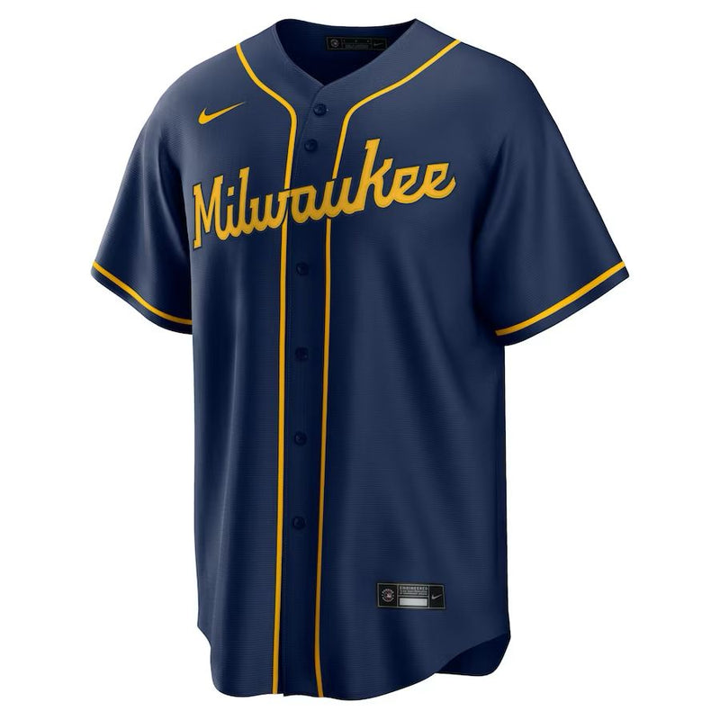 Milwaukee Brewers Christian Yelich – Navy Jersey