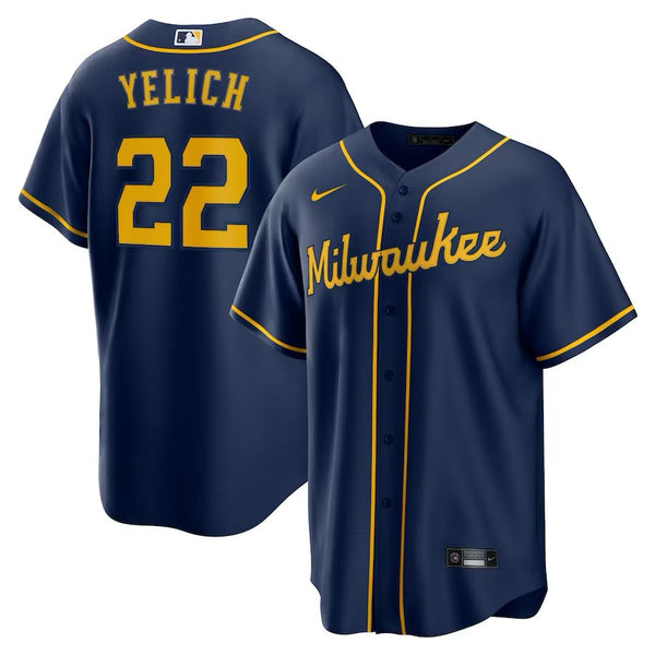 Milwaukee Brewers Christian Yelich – Navy Jersey