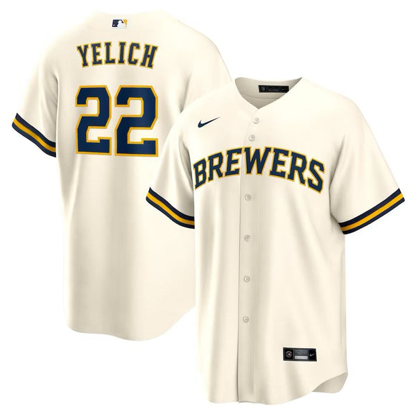 Milwaukee Brewers Christian Yelich – Cream Jersey