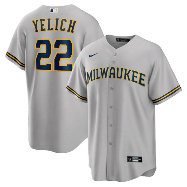 Milwaukee Brewers Christian Yelich – Gray Jersey