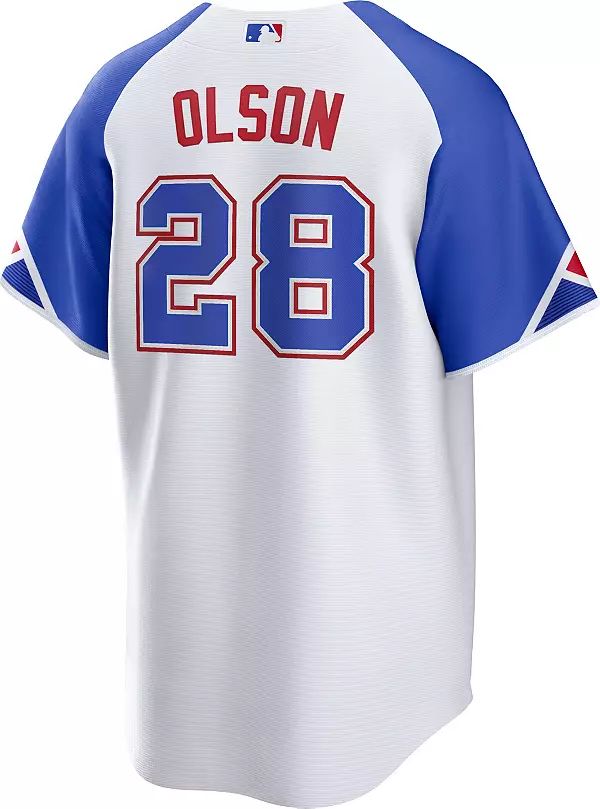 Atlanta Braves Matt Oslon – White/Blue Jersey