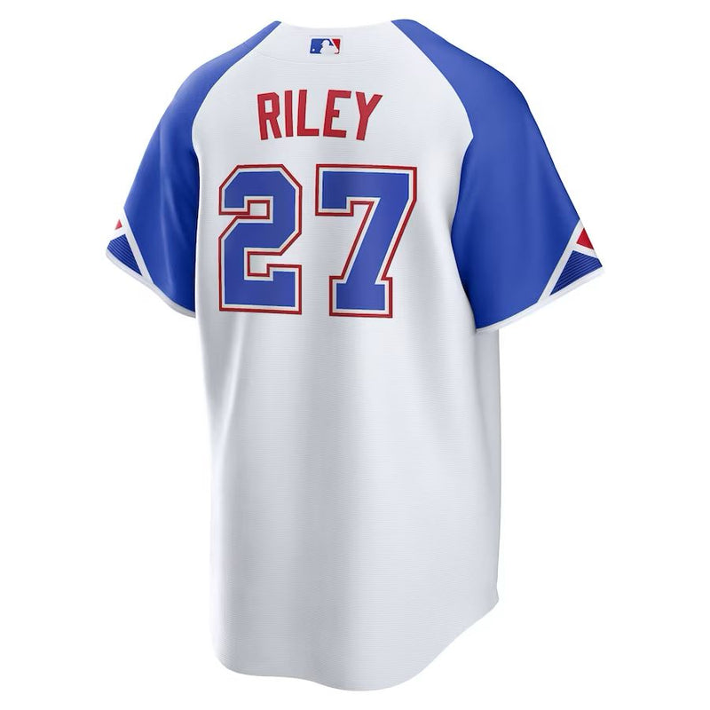 Atlanta Braves Austin Riley – White/Blue Jersey