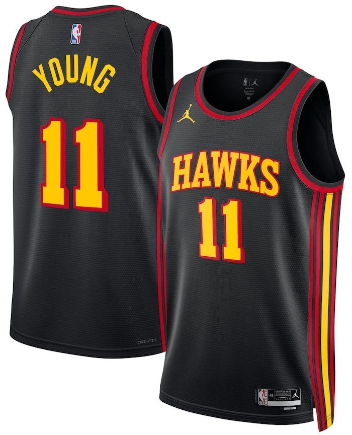 Atlanta Hawks Trae Young Black Jersey - Statement Edition