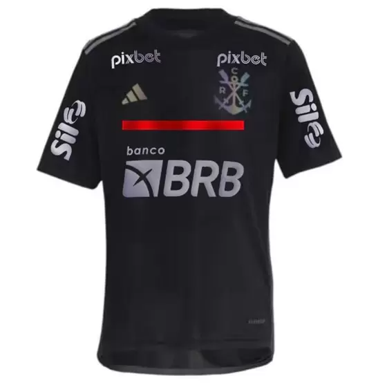 Camiseta Flamengo III Con Patrocinio 23/24 Negro com Refletivo - ad