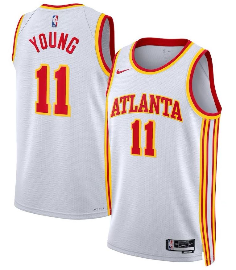 Atlanta Hawks Trae Young White Jersey - Association Edition