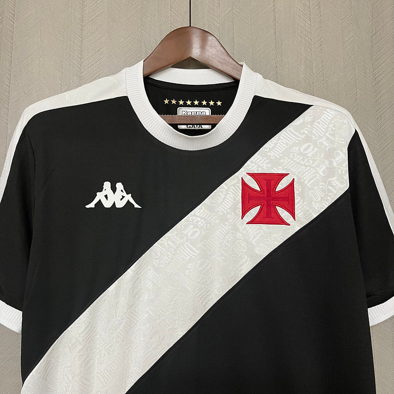 Camiseta Vasco I 24/25 Kappa Femenino - Negro+Blanco