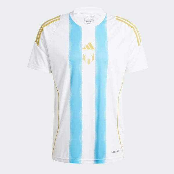 Camisa Adidas X Messi “Spark Gen10s” 2024/25 Torcedor Masculino - Branco/Azul Celeste - DA Sports Oficial