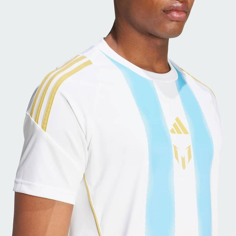 Camisa Adidas X Messi “Spark Gen10s” 2024/25 Torcedor Masculino - Branco/Azul Celeste - DA Sports Oficial