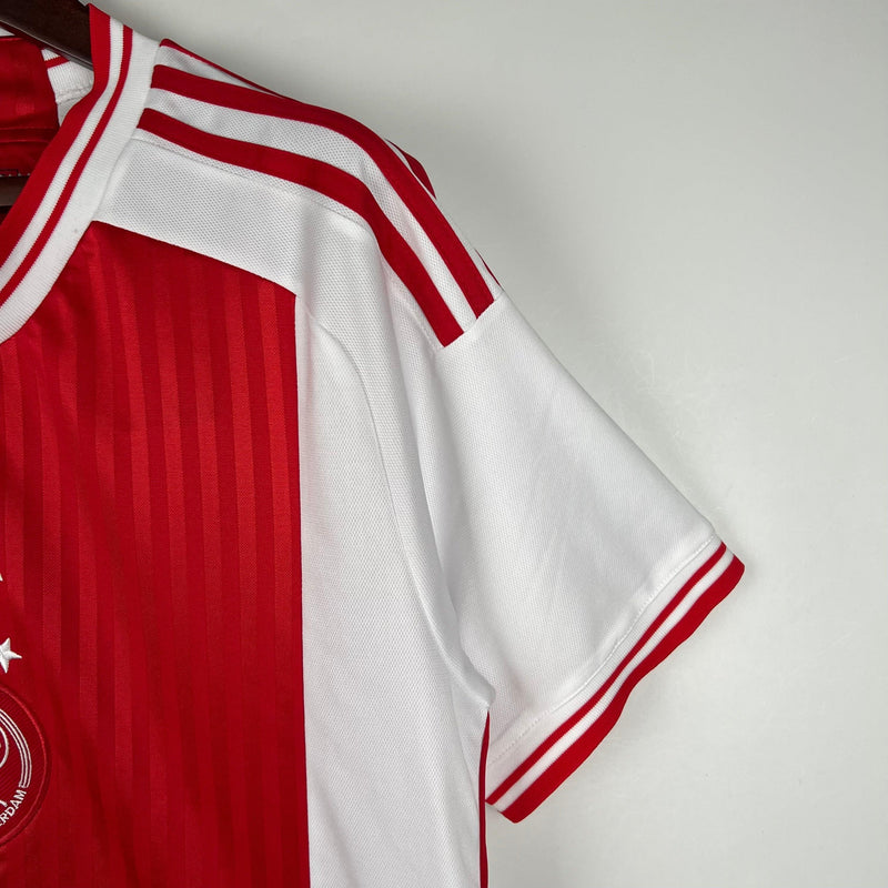 Camisa Ajax I 23/24 - Branco e Vermelho - DA Sports Oficial