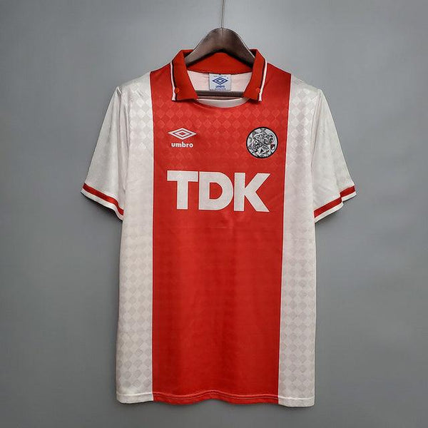 Camisa Ajax Retrô 1990-1992 Vermelha e Branca - Umbro - DA Sports Oficial