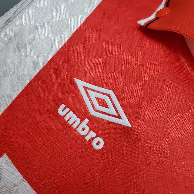 Camisa Ajax Retrô 1990-1992 Vermelha e Branca - Umbro - DA Sports Oficial