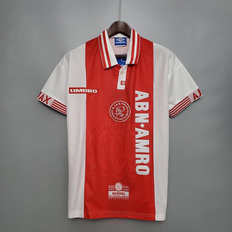 Camisa Ajax Retrô 1997/1998 Vermelha e Branca - Umbro - DA Sports Oficial