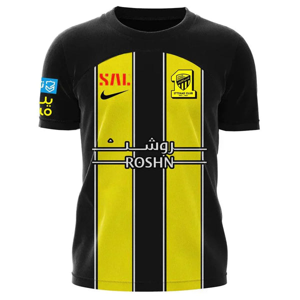 Camisa Al-Ittihad I 23/24 Nike - Preto e Amarelo - DA Sports Oficial