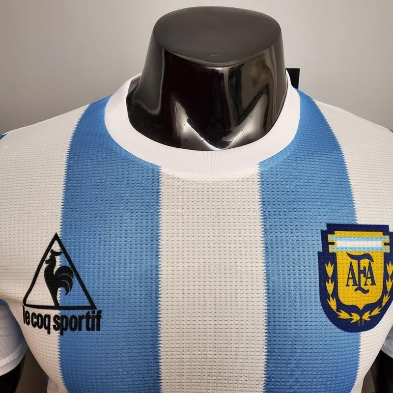 Camisa Argentina Retrô 1986 Azul e Branca - Le Coq Sportif - DA Sports Oficial