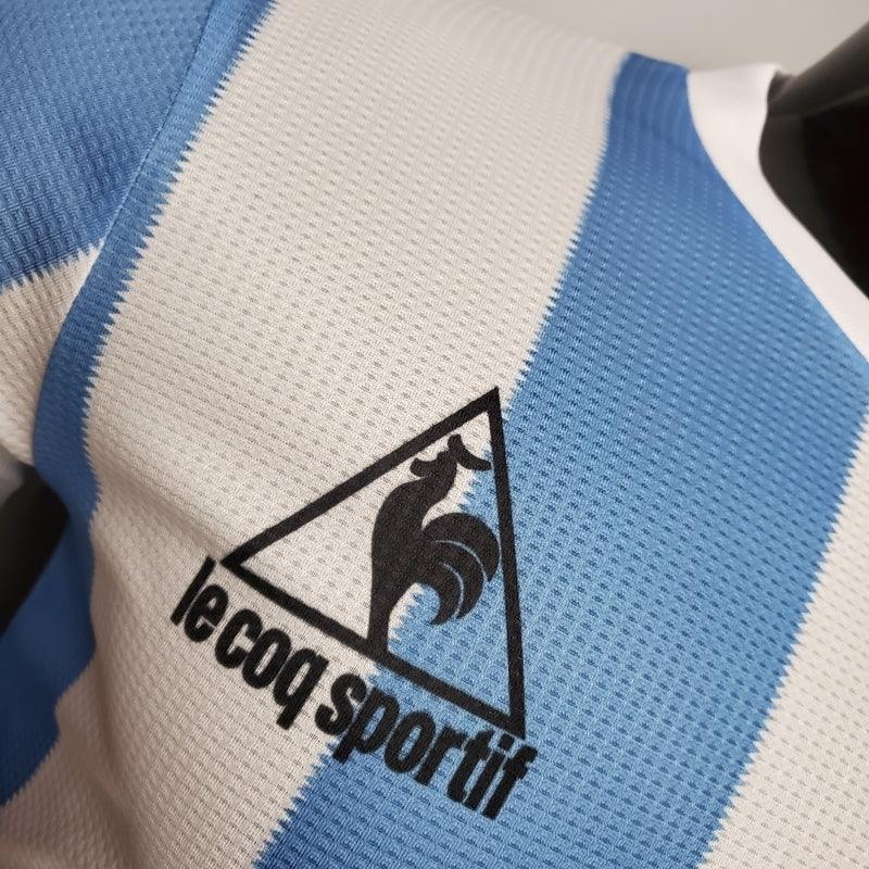 Camisa Argentina Retrô 1986 Azul e Branca - Le Coq Sportif - DA Sports Oficial