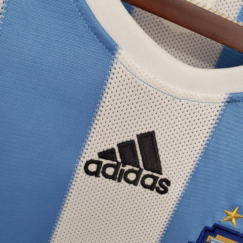 Camisa Argentina Retrô 2010 Azul e Branca - Adidas - DA Sports Oficial