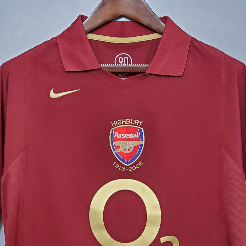 Camisa Arsenal Retrô 2005/2006 Vinho - Nike - DA Sports Oficial