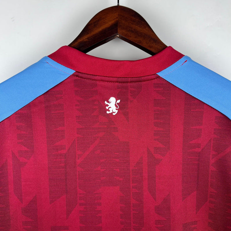 Camisa Aston Villa I 23/24 - Azul e Vermelho - DA Sports Oficial