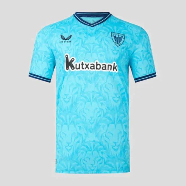 Camisa Athletic Bilbao Away 23/24 s/n° Torcedor Masculina - Azul Claro - DA Sports Oficial