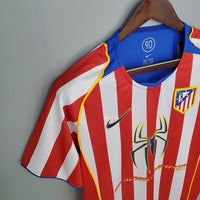 Camiseta Atlético de Madrid Retro 2004/2005 - Roja e Blanca