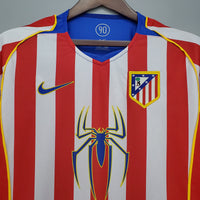 Camiseta Atlético de Madrid Retro 2004/2005 - Roja e Blanca