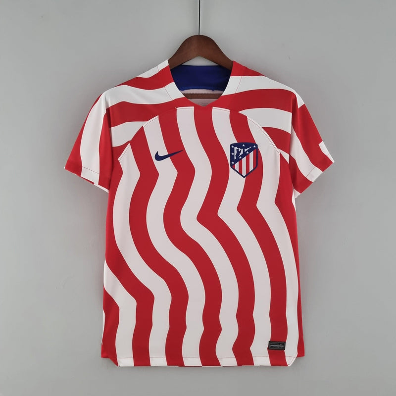 Camisa Atlético de Madrid Home 22/23 s/n° Torcedor Masculina - Vermelho e Branco - DA Sports Oficial