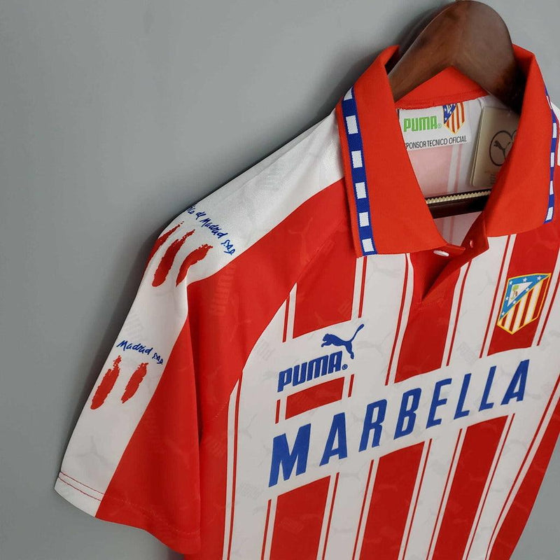 Camisa Atlético de Madrid Retrô 1994/1995 Branca e Vermelha - Puma - DA Sports Oficial