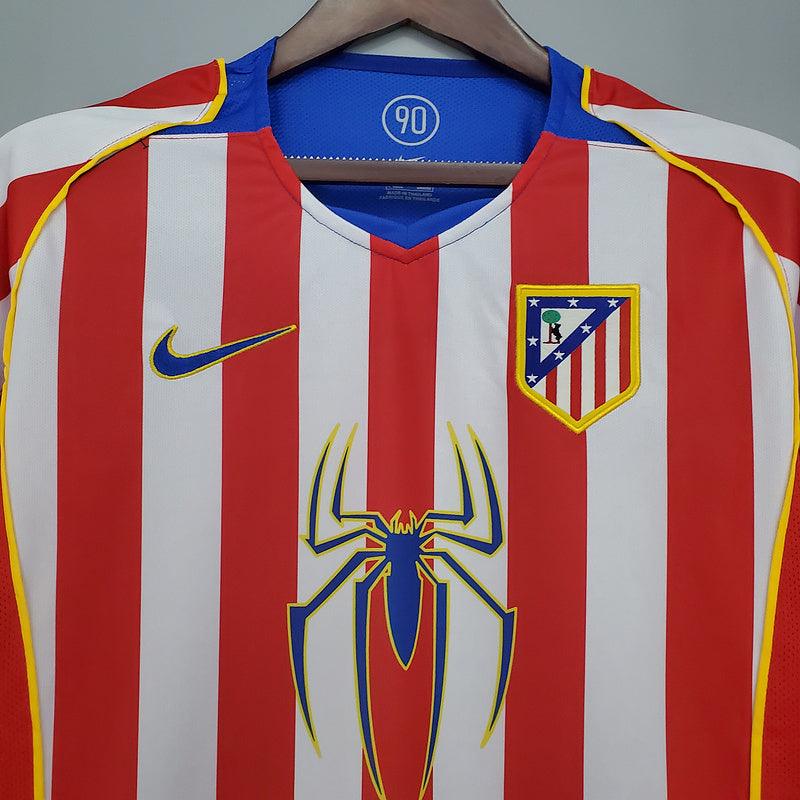 Camisa Atlético de Madrid Retrô 2004/2005 Vermelha e Branca - Nike - DA Sports Oficial