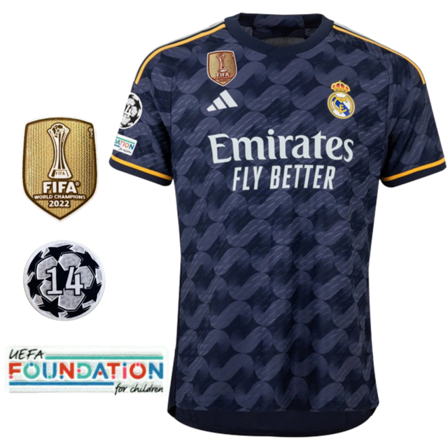 Camiseta Adidas Real Madrid IIl Third 2023/24 + Patch Mundial + 14 UCL