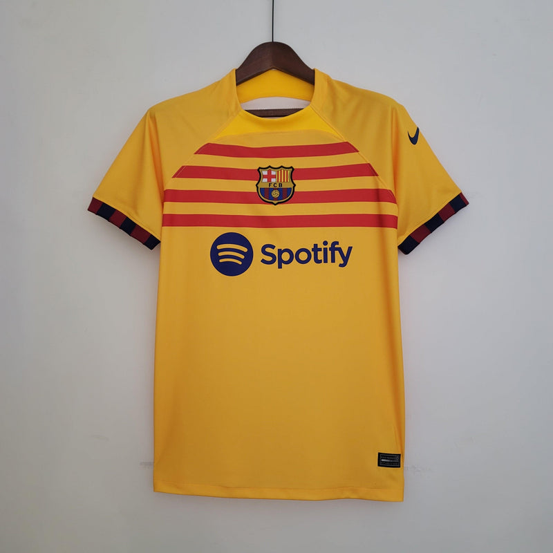 Camisa Barcelona Fourth 23/24 s/n° Jogador Masculino - Amarelo - DA Sports Oficial