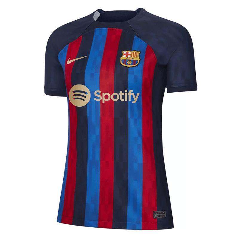 Camisa Barcelona Home 22/23 s/n° Torcedor Nike Feminina - Azul e Grená - DA Sports Oficial