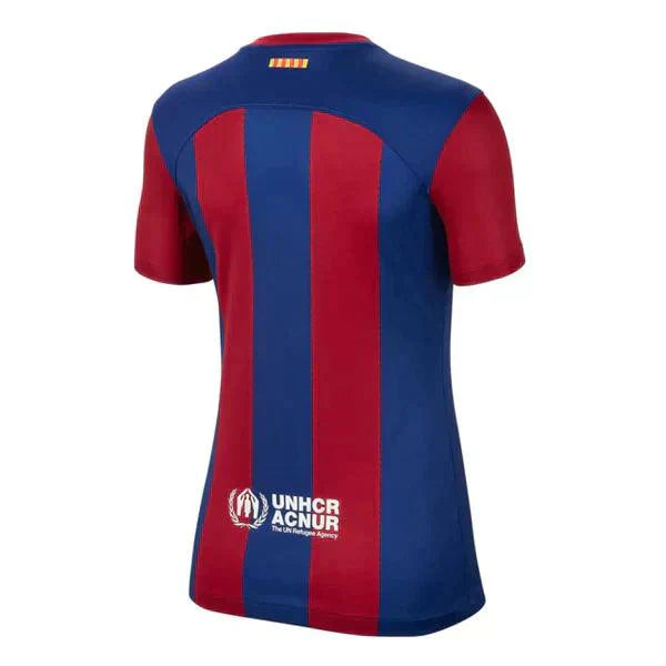 Camisa Barcelona Home 23/24 s/n° Torcedor Nike Feminina - Azul e Grená - DA Sports Oficial