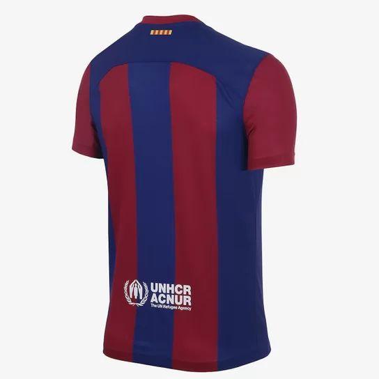 Camisa Barcelona I 23/24 Nike - Grená - DA Sports Oficial