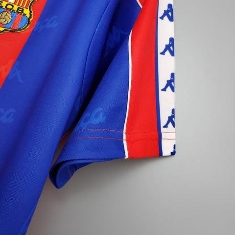 Camisa Barcelona Retrô 1992/1995 Azul e Vermelha - Kappa - DA Sports Oficial