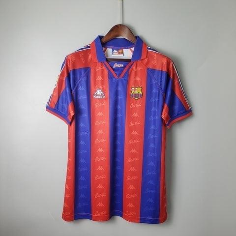 Camisa Barcelona Retrô 1996/1997 Azul e Grená - Kappa - DA Sports Oficial